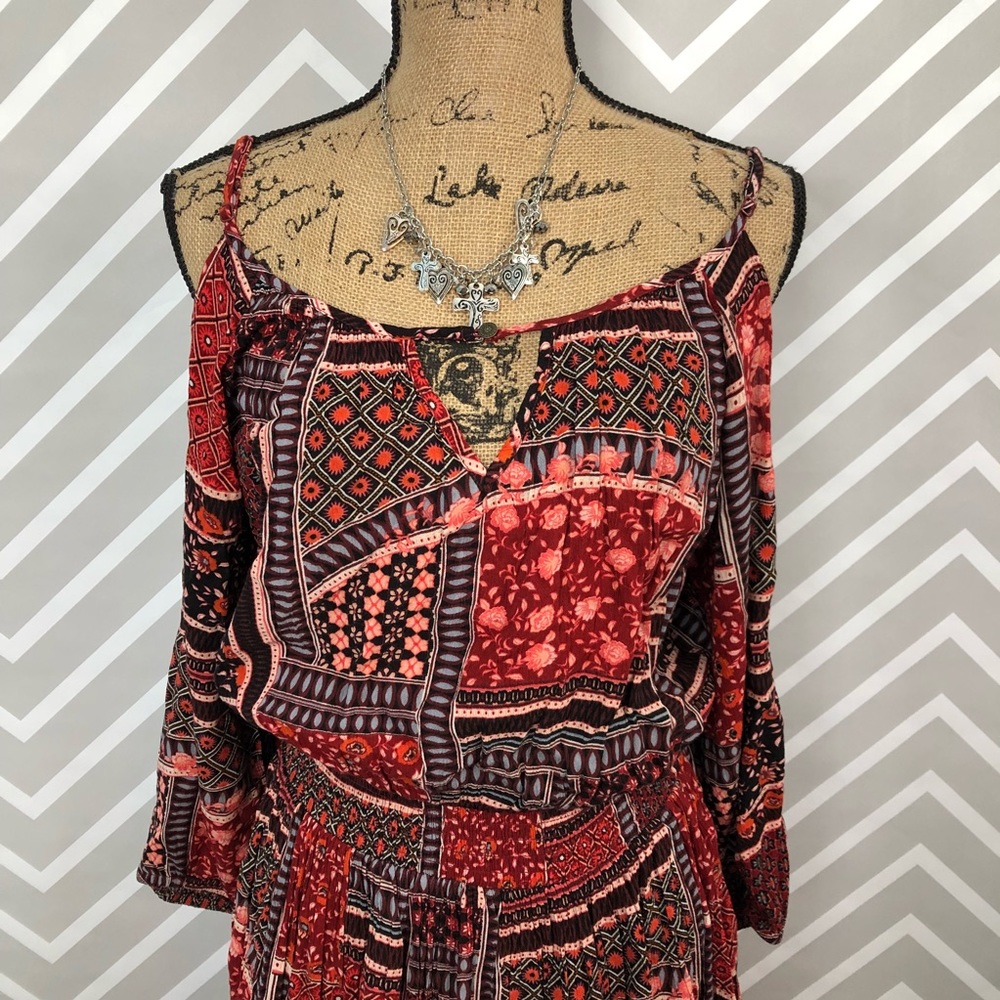 American Eagle Outfitters Boho Cold Shoulder Dress - Picture 2 of 8